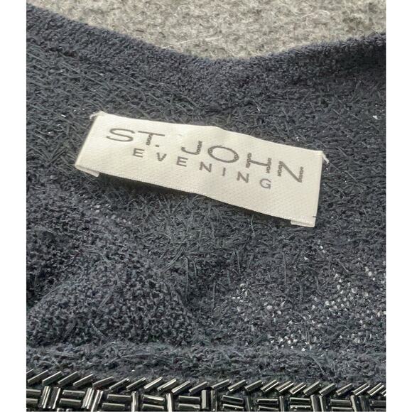 ST JOHN KNIT EVENING Beaded Sequin Embellished Low Back Cami Top Size Medium EUC - Picture 4 of 10